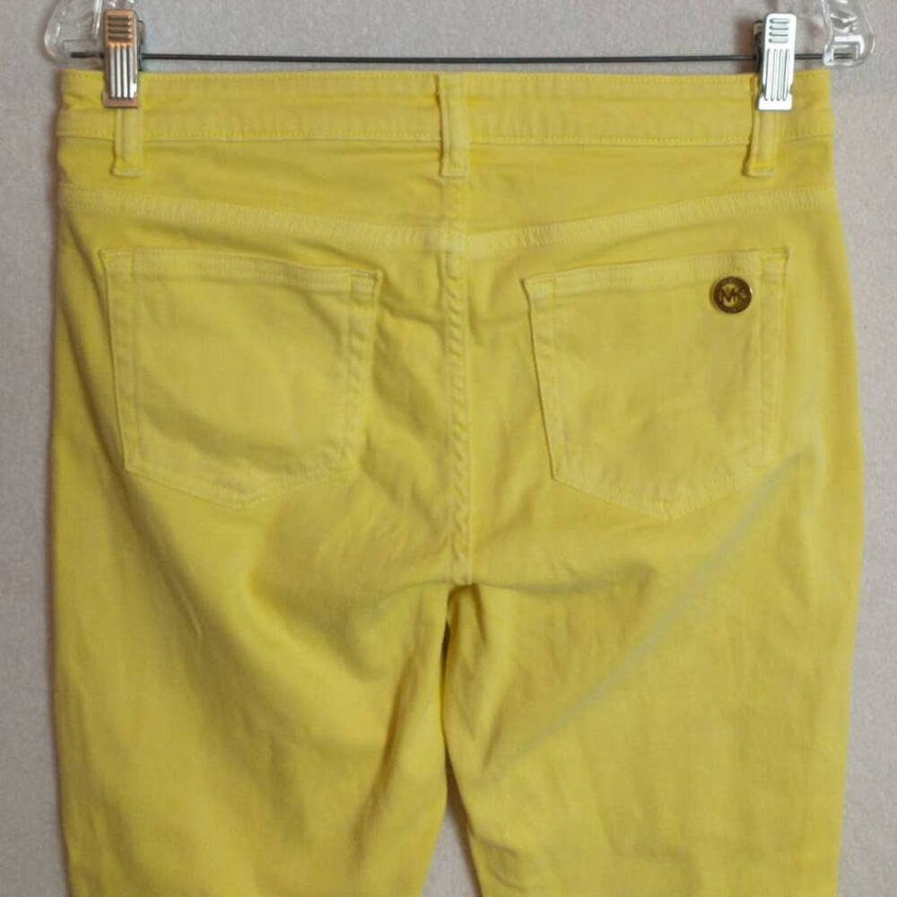 Michael Kors Izzy Cropped Skinny Jeans. Women's Size 8. Yellow. - Picture 4 of 12